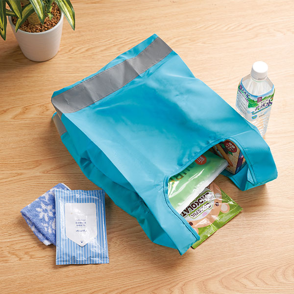 リフレクター付折り畳みエコバッグ