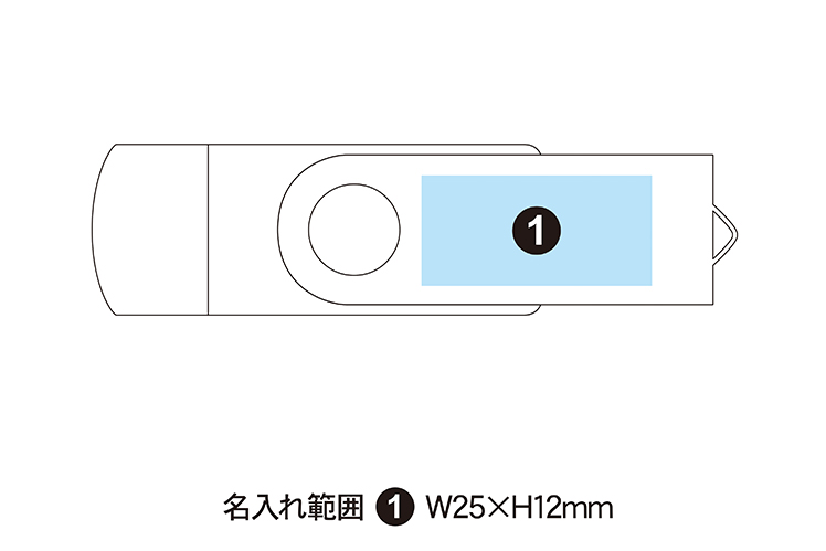 Type-C/USB-Aコネクター対応 OTG回転式USBメモリ 32GB