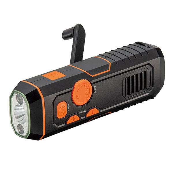 一家に一台、備えておけば安心！スマホもＯＫの手回し充電ライト