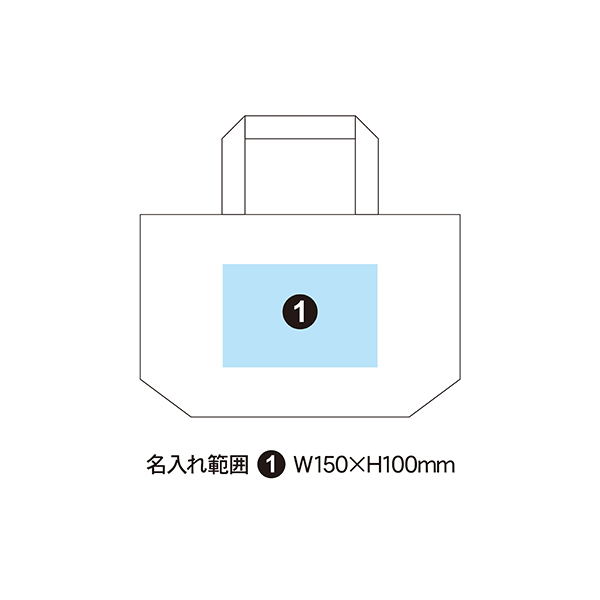 スフィア・リサイクルデニム ランチトートバッグ（マチ付）