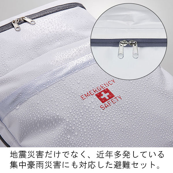 キャリー付リュック入り 23点防災セット【乾電池式ライト付】