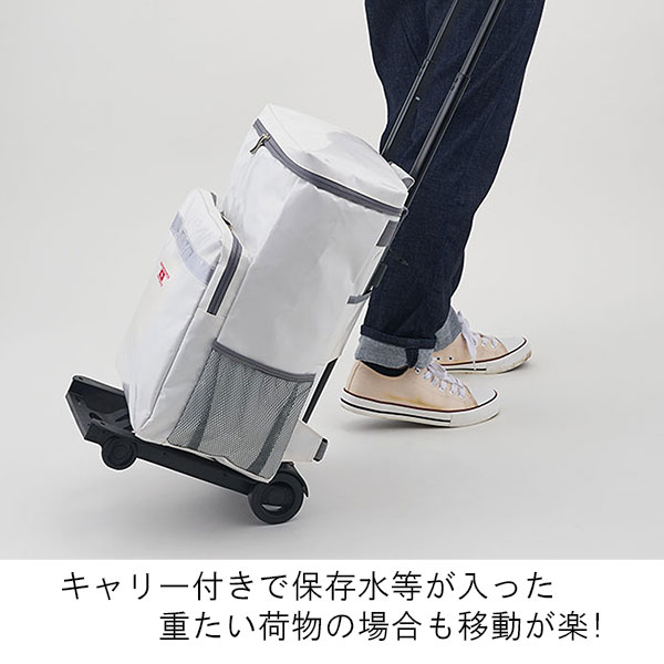 キャリー付リュック入り 23点防災セット【乾電池式ライト付】