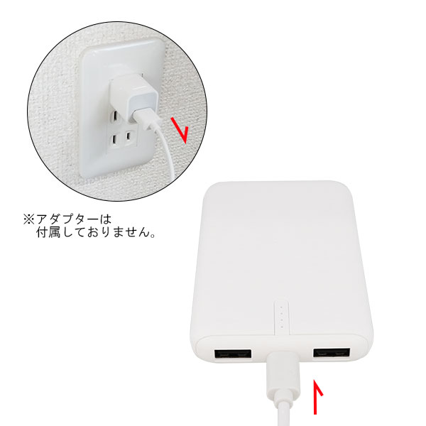 【廃棄時引取サービス付】2台同時充電対応 保護機能内蔵モバイルバッテリー 5000mAh