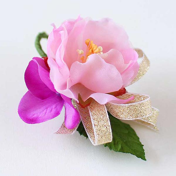 コサージュ 八重桜×1輪