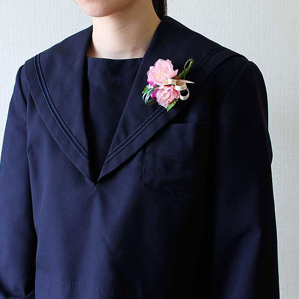 コサージュ 八重桜×2輪