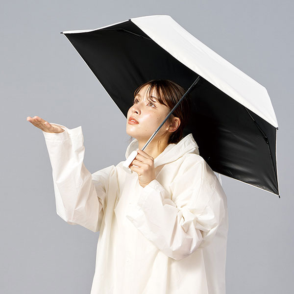 ラペルクリップ遮光折りたたみ傘