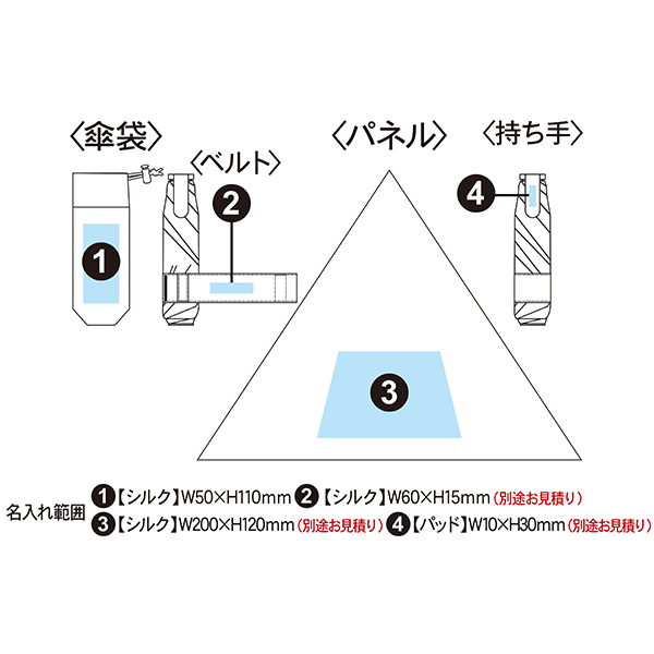 ラペルクリップ遮光折りたたみ傘