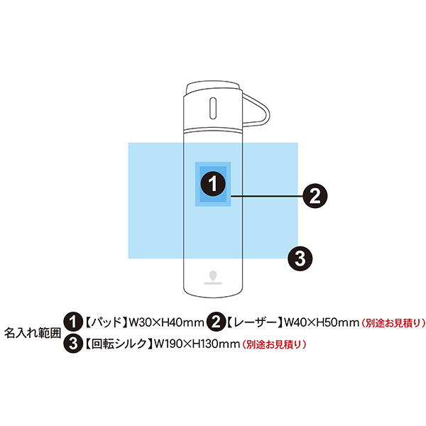 コップ付き真空二重ステンレスボトル cococafe ココカフェ 450ml