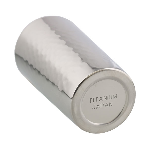 チタン製 二重構造 槌目タンブラー 240ml 木箱入り