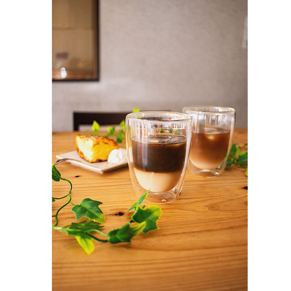 rond ダブルウォールグラス（耐熱ガラス） 300ml 2個セット