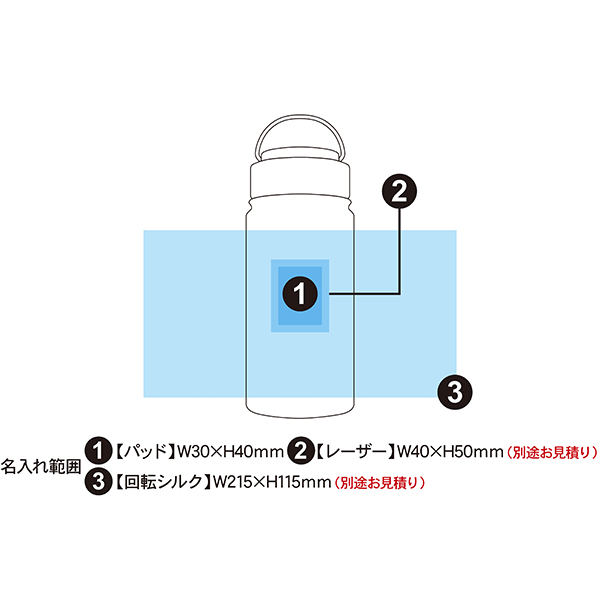 ハンドル付き 真空二重構造ステンレスボトル 500ml