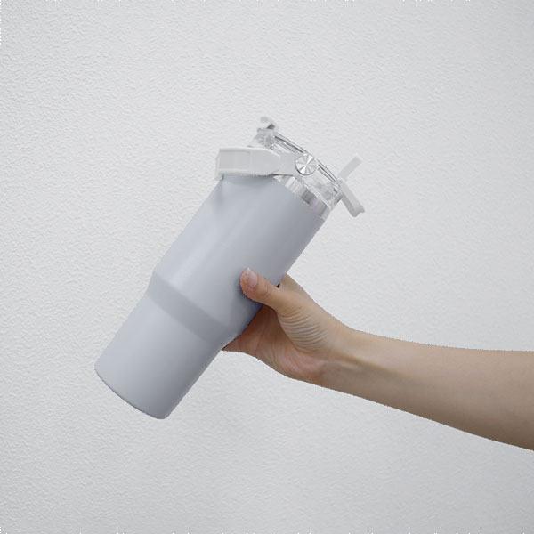 2WAY 持ち手付きステンレスタンブラー（ストロー付） 900ml