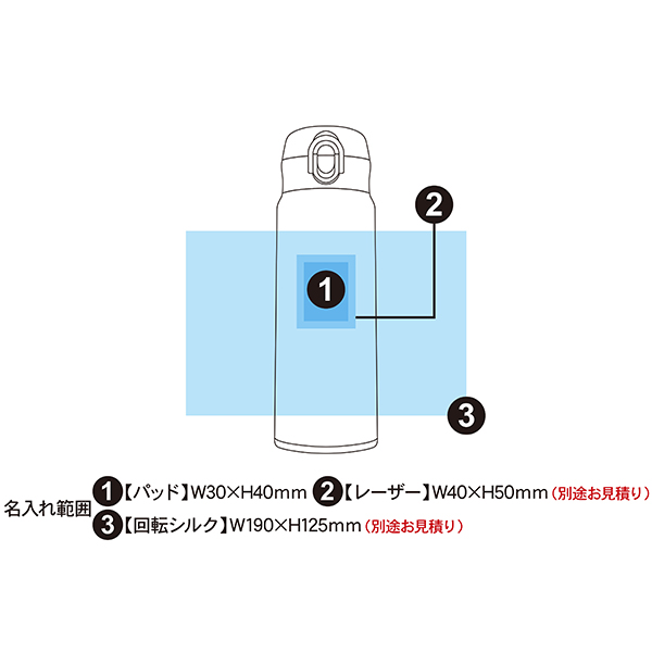 分解して洗える ワンタッチステンレスボトル 500ml