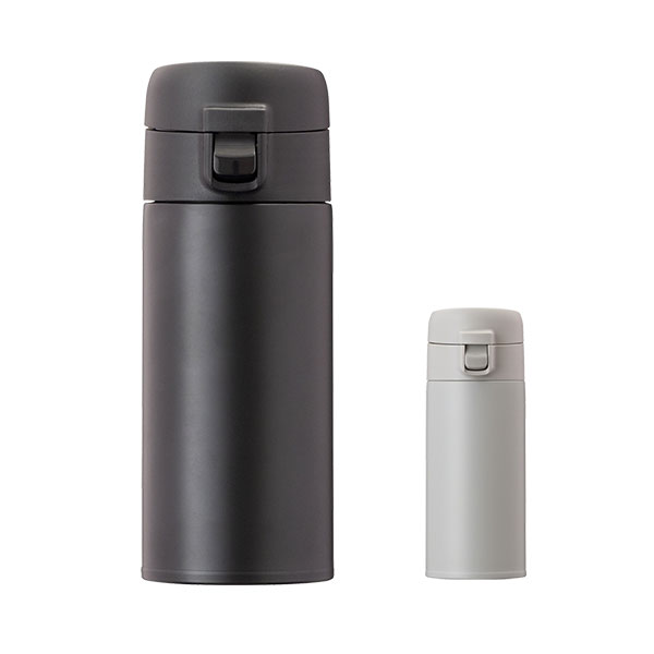 飲みきりサイズの350ml　実用的なワンタッチ式のステンレスボトル