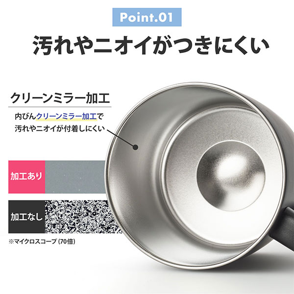スライド蓋付き ステンレスマグカップ 300ml