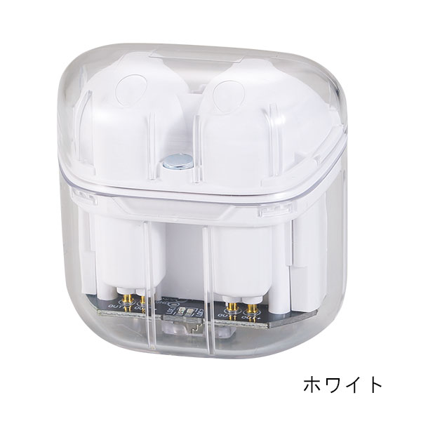 HIDISC マイク搭載完全ワイヤレスイヤホン スケルトン