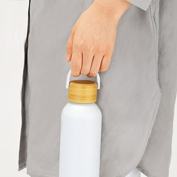 真空二重構造 ハンドル付きステンレスボトル(バンブー) 480ml