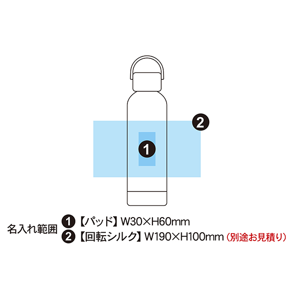 真空二重構造 ハンドル付きステンレスボトル(バンブー) 480ml
