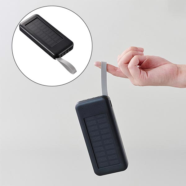 ソーラーモバイルバッテリー（3in1ケーブル付） 10000mAh