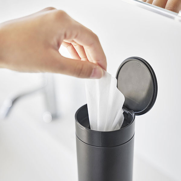 山崎実業 tower（タワー） ボトル型蓋付きティッシュケース