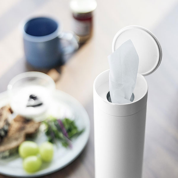 山崎実業 tower（タワー） ボトル型蓋付きティッシュケース