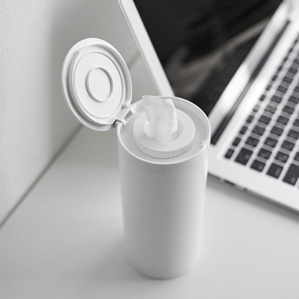 山崎実業 tower（タワー） ボトル型蓋付きウェットティッシュケース