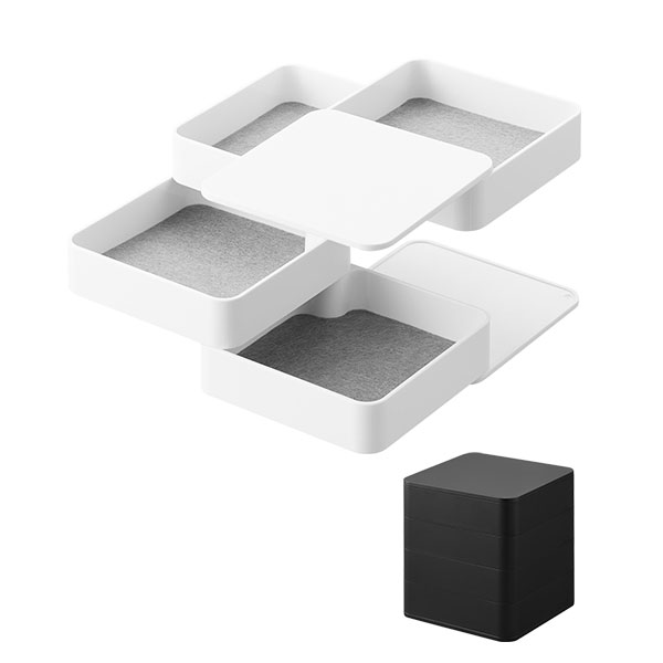 山崎実業 tower（タワー） スクエア型 4段アクセサリートレー