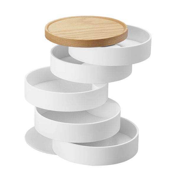 山崎実業 tosca（トスカ） 蓋付き5段アクセサリートレー 