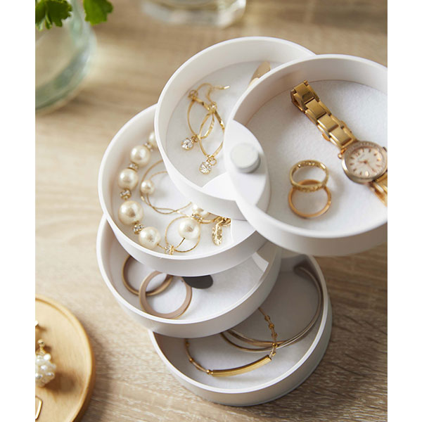 山崎実業 tosca（トスカ） 蓋付き5段アクセサリートレー 