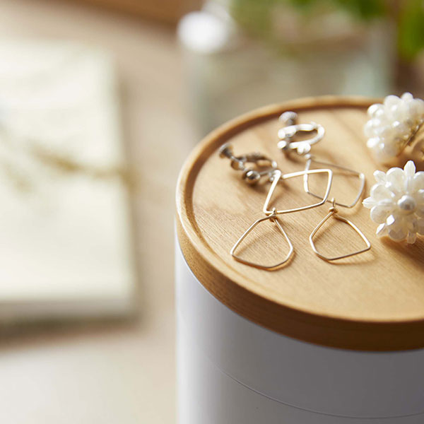 山崎実業 tosca（トスカ） 蓋付き5段アクセサリートレー 