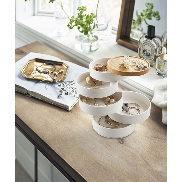 山崎実業 tosca（トスカ） 蓋付き5段アクセサリートレー 