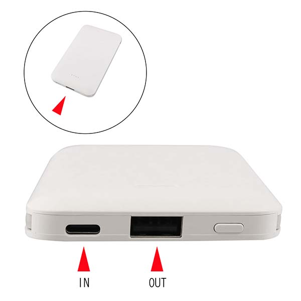 ケーブル内蔵型 モバイルバッテリー 5000mAh