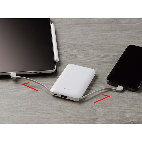 ケーブル内蔵型 モバイルバッテリー 5000mAh