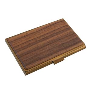 ウッド＆ステンレス製 名刺入れ