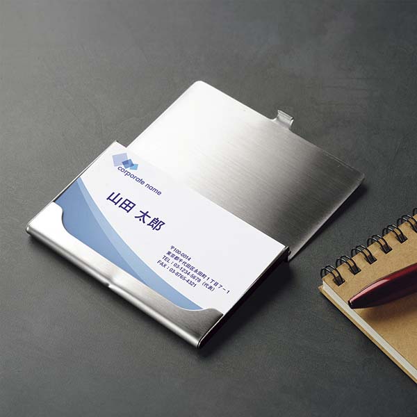 ステンレス製 シンプル名刺入れ