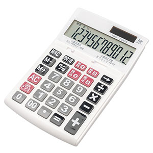 W税率計算対応 12桁電卓