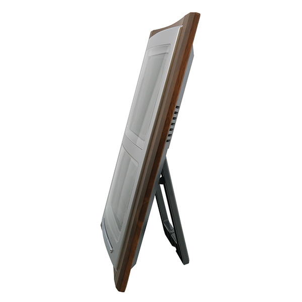 木目調 デジタル日めくり電波時計 温湿度表示付