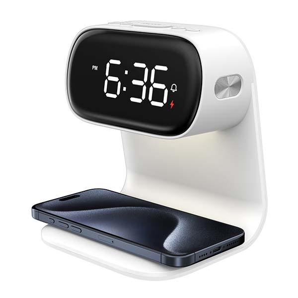 ワイヤレスチャージングクロック with ベッドライト