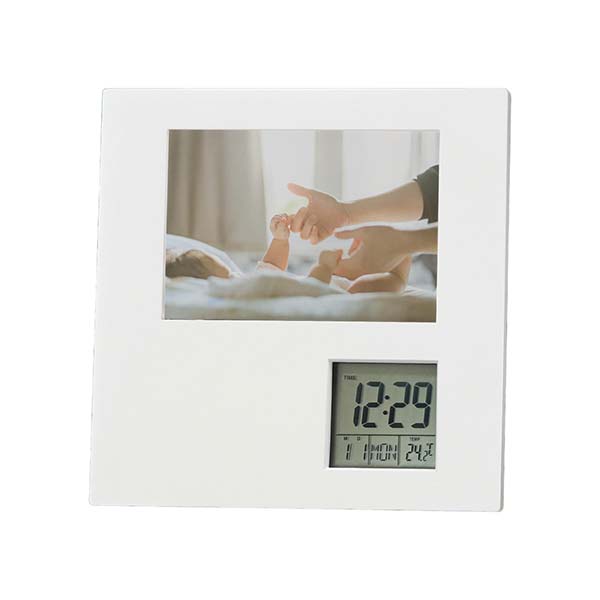 温度表示付 フォトフレームクロック （L判対応）