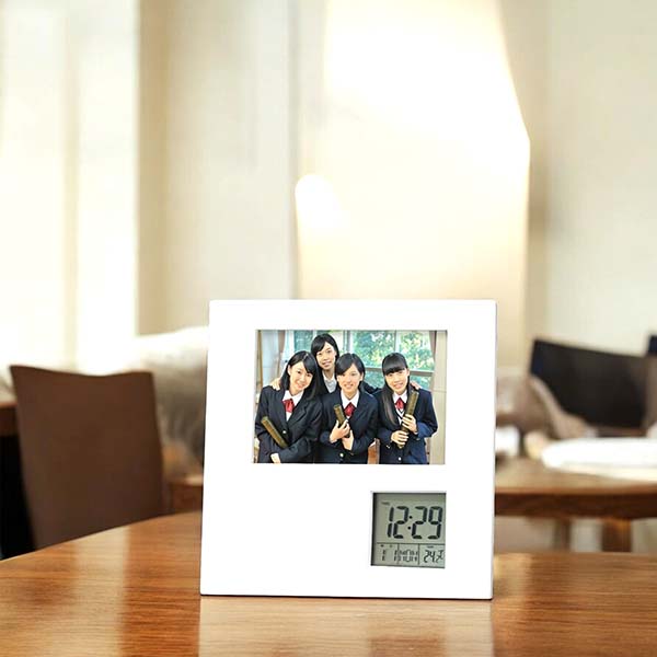 温度表示付 フォトフレームクロック （L判対応）