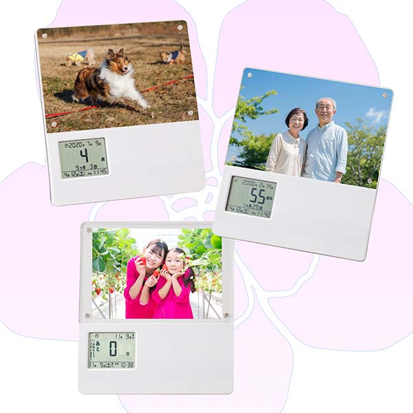 たいせつな日と声と 20秒録音可能 フォトフレームクロック