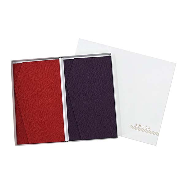 丹後ちりめん金封セット （レンガ・紫）