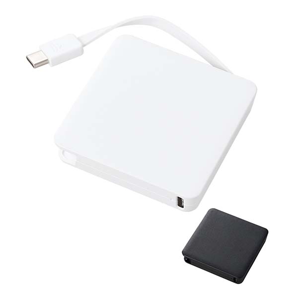 コードインモバイルバッテリー 2000mAh（Type-C専用）