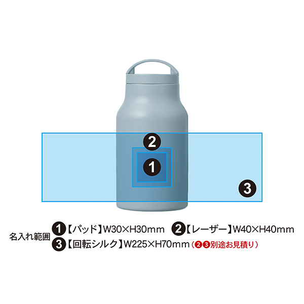 ハンドル付 真空断熱ステンレスボトル Handit 350ml