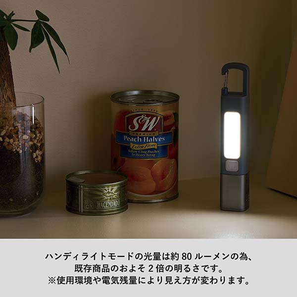 2WAY カラビナ付きLEDライト（ハンディライト・ランタン）