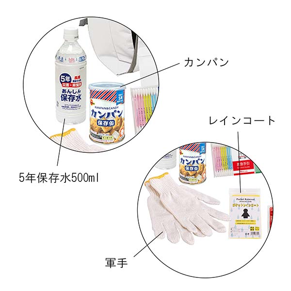 災害対策 23点スクエア型リュック入り防災セット