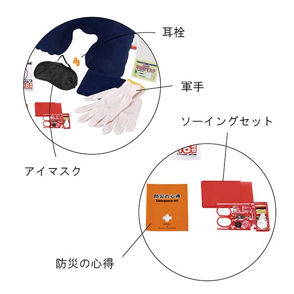 災害対策 20点エマージェンシーリュック入り防災セット