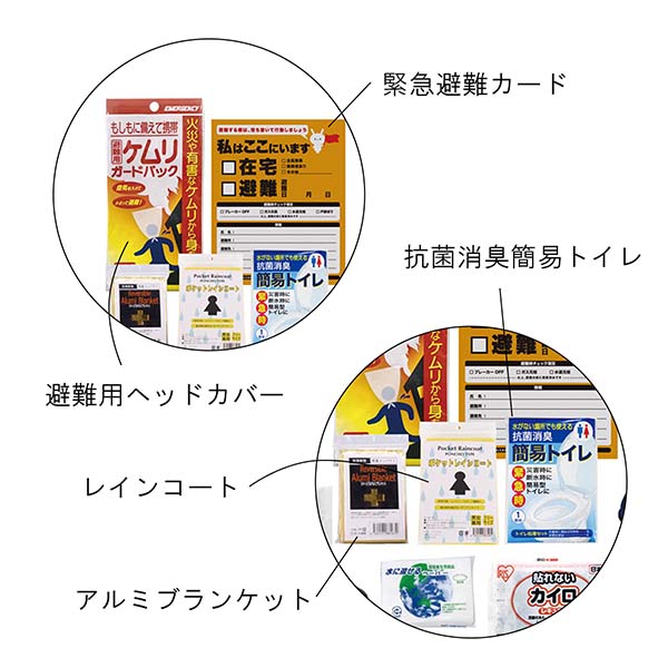 災害対策 20点エマージェンシーリュック入り防災セット