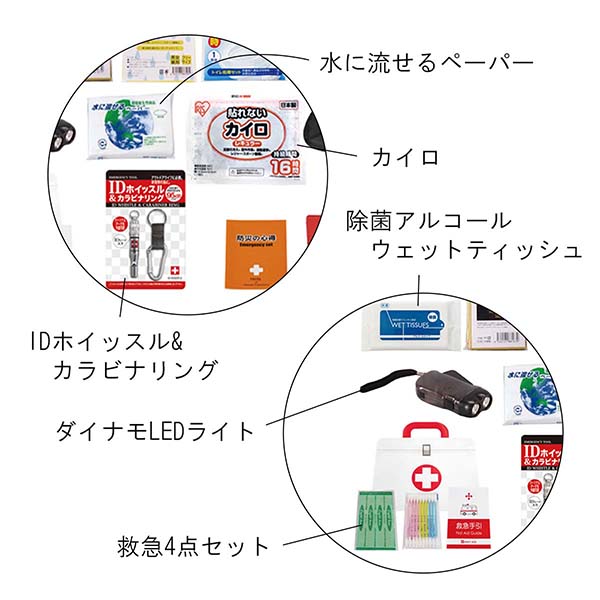災害対策 20点エマージェンシーリュック入り防災セット