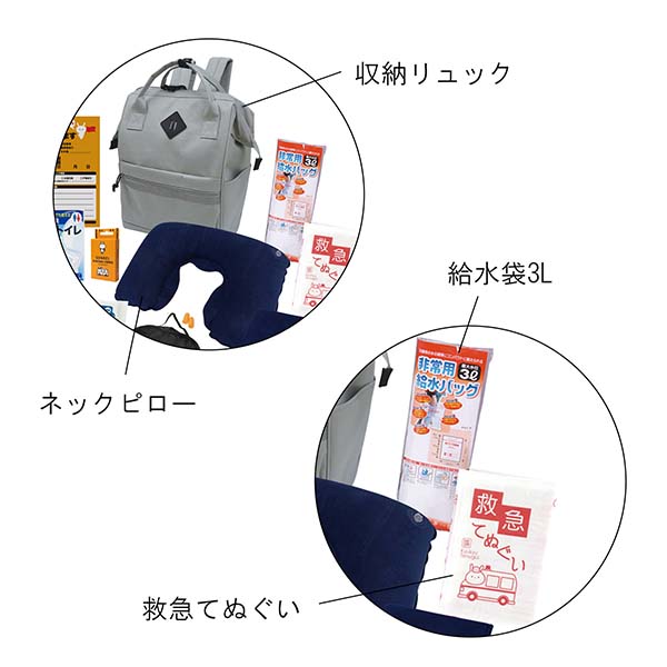 災害対策 23点エマージェンシーリュック入り防災セット